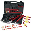 19 Piece Barbeque Tool Set w/ Carrying Case (16 1/4"x10"x2 1/2")